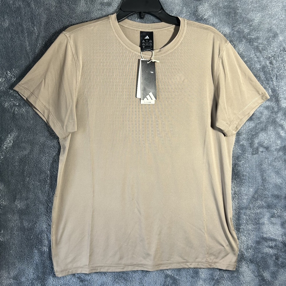 Adidas Womens Size S Brown Short Sleeve Design 4 Training Everyday Tee Shirt